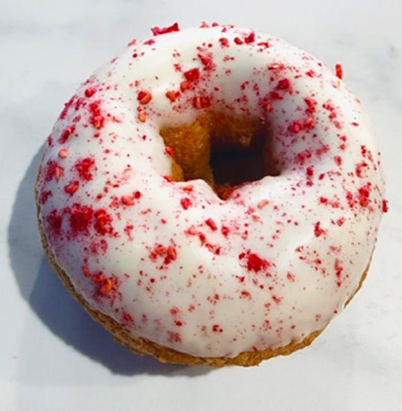 ***NEW BOX SIZE*** That's Alotta Donuts Gluten Free White Choc Raspberry Donut