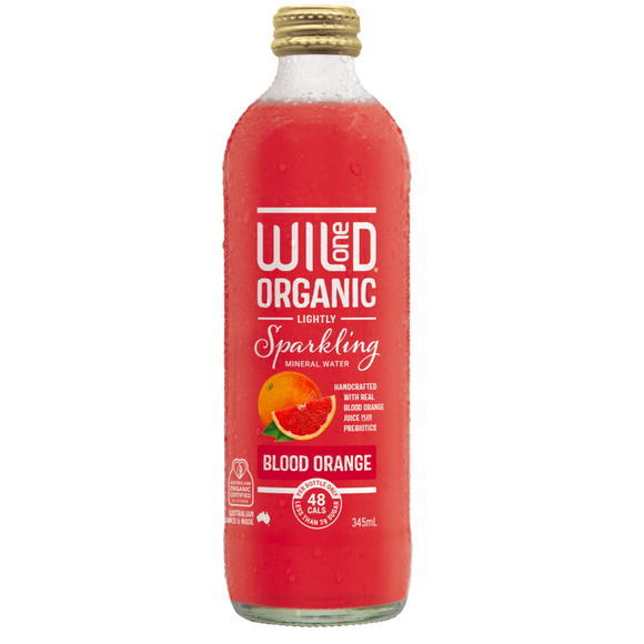 Wild One Organic Sparkling Mineral Water Blood Orange 12x345ml