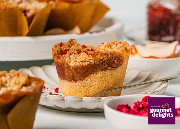 Priestley's Gluten Free & Dairy Free Apple Rhubarb Cake Box of 8