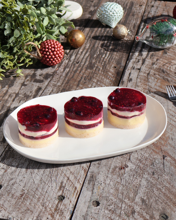 **CHRISTMAS PRE ORDER NOW TO GUARANTEE DECEMBER DELIVERY** Sweet By Nature Jolly Berry Mousse Cakes
