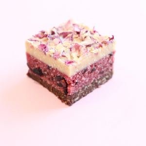 Nourishing By Sally Gluten Free & Vegan Berry White Choc Slice