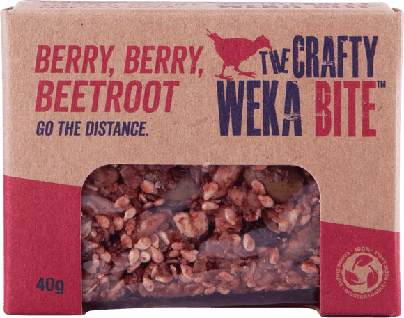 *** SPECIAL 50% OFF *** The Crafty Weka Berry & Beetroot Bite Sized Bar 40gm