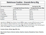 Cookie Man Individually Wrapped Bakehouse Granola Berry Cookie Box of 12
