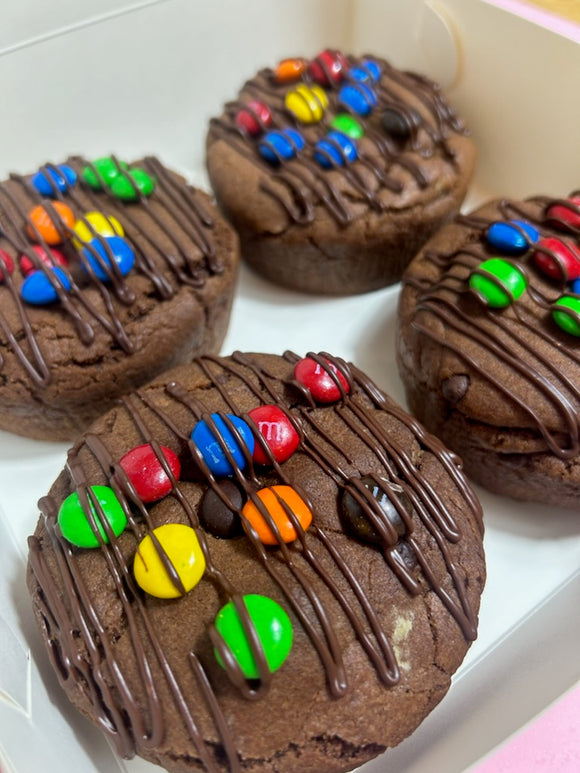 The Baked Club M&M and Nutella Cookie Pie Box of 4