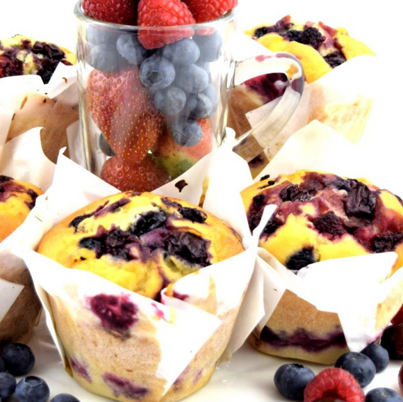 Marks Quality Cakes Gluten Free Cherry Berry Muffin Box of 6