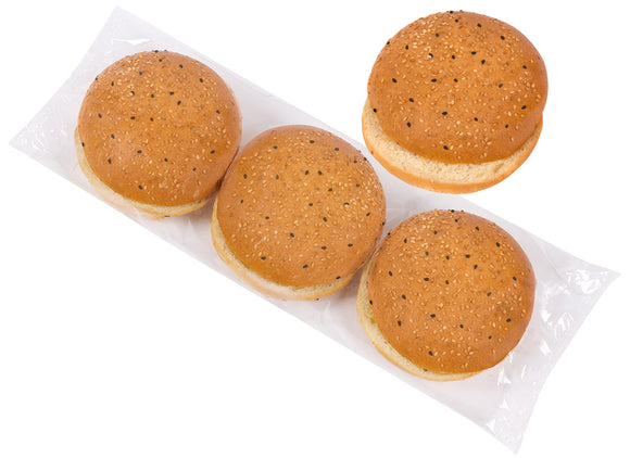The Flour Shop Bakery 90gm Milk Buns with Black and White Seeds - carton