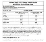 Cookie Man Individually Wrapped Protein Cookies White Choc Caramel Loaded with Biscuit Butter Box of 10