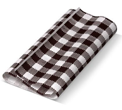 Pac Trading Black Gingham Greaseproof Paper Box of 200