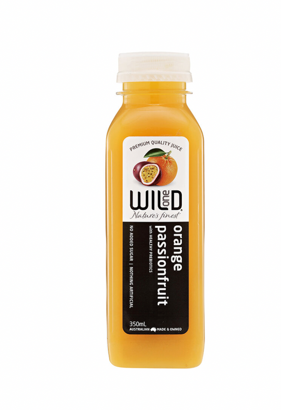 Wild One Premium Orange Passionfruit Juice PET 350ml Boxes of 12