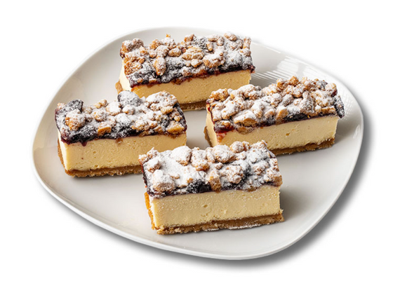 Little Secrets Bakehouse Gluten Free Cherry Crumble Cheesecake Slice Box of 6
