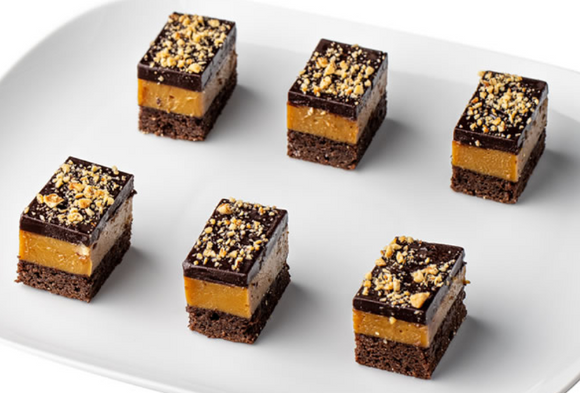 Little Secrets Bakehouse Gluten Free Chocolate, Salted Caramel & Hazelnut Slice Box of 6