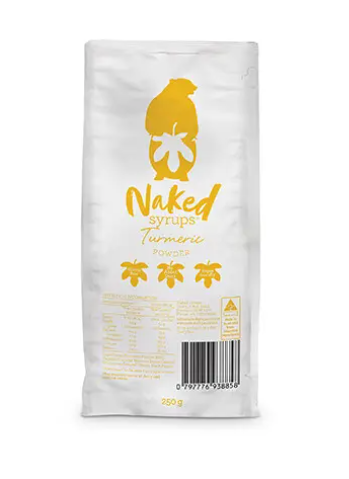 Naked Syrups Gluten Free & Vegan Turmeric Latte Powder 250gm Bag
