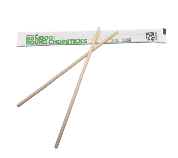 Pac Trading Bamboo Round Chopsticks 5 (220mm) Box of 3000