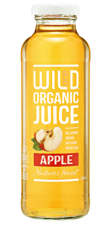 Wild One Organic Apple Juice 360ml Boxes of 12