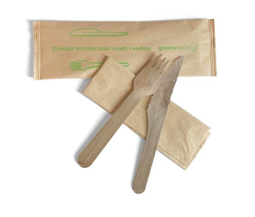 ***ALL NEW LOW PRICE*** Pac Trading Economy Wooden Cutlery Combo Pack Box of 400