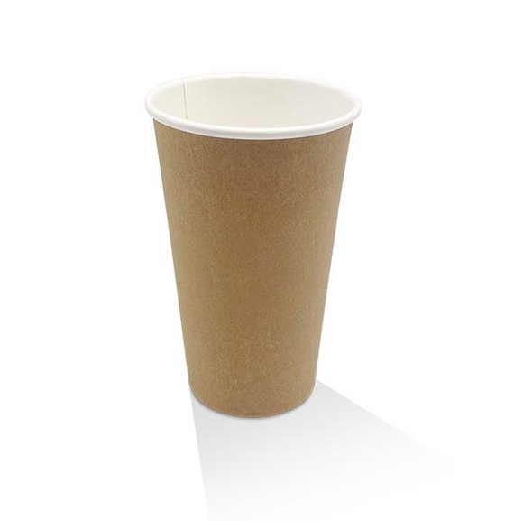 16oz Single Wall Kraft Hot Cup Box of 1000