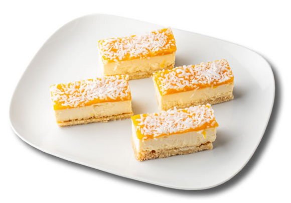 Little Secrets Bakehouse Gluten Free Mango Coconut Cheesecake Slice Box of 6