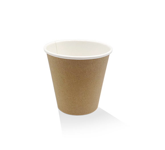 8oz Single Wall Kraft Hot Cup 90mm Box of 1000