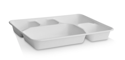 Pac Trading Sugarcane Tray 5 Deep Compartments Box of 400 – Yummy Direct
