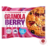 Cookie Man Individually Wrapped Bakehouse Granola Berry Cookie Box of 12