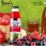 Sam's Juice Berry Apple Vitamin Juice 375ml Box of 12