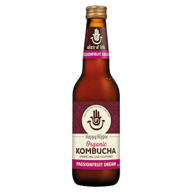 Wild One Organic Happy Hippie Kombucha Passionfruit Dream 330ml Boxes of 12