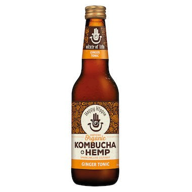 Wild One Organic Happy Hippie Kombucha Ginger Tonic 330ml Boxes of 12