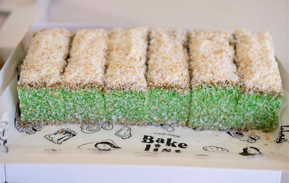 The Bake List Gluten Free & Dairy Free Pandan Lamington Box of 12
