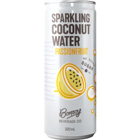 Bonsoy Organic Natural Sparkling Passionfruit Coconut Water