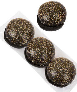 The Flour Shop Bakery Vegan Black Charcoal Buns with Sesame Seeds (carton)