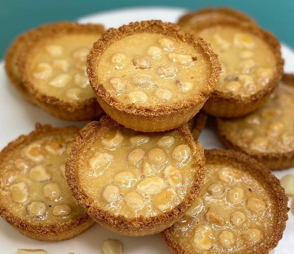 ALL NEW BOX SIZE - NOW IN BOXES OF 12 Homemade Bliss Gluten Free Salted Caramel Macadamia Tarts