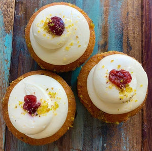ALL NEW BOX SIZE - NOW IN BOXES OF 12 Homemade Bliss Gluten Free Orange, Cranberry & Pistachio Cakes