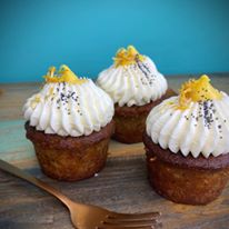ALL NEW BOX SIZE - NOW IN BOXES OF 12 Homemade Bliss Gluten Free Vegan Citrus Poppy Cakes