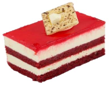 Rica Pastries Red Velvet Cream Cheese Slice Box of 6