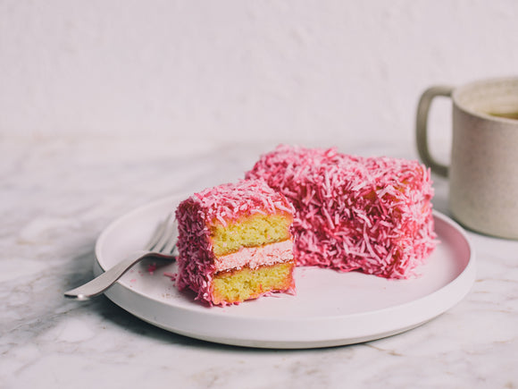 Sweet By Nature Gluten Free & Vegan Berry Creme Lamington