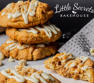 Little Secrets Bakehouse Gluten Free Macadamia, White Chocolate & Caramel Loaded Cookie