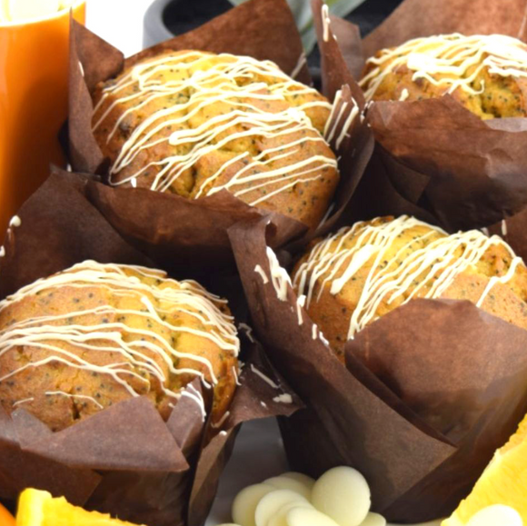 Marks Quality Cakes Orange Poppyseed Muffin Box of 6