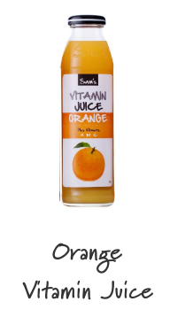 Sam's Juice Orange Vitamin Juice 375ml Box of 12