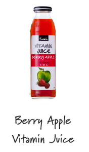 Sam's Juice Berry Apple Vitamin Juice 375ml Box of 12