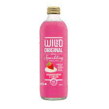 Wild One Organic Sparkling Mineral Water Strawberries & Cream 345ml Boxes of 12