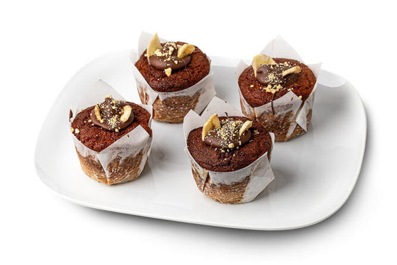 Little Secrets Bakehouse Gluten Free Banana, Hazelnut & Nutella Muffin Box of 6