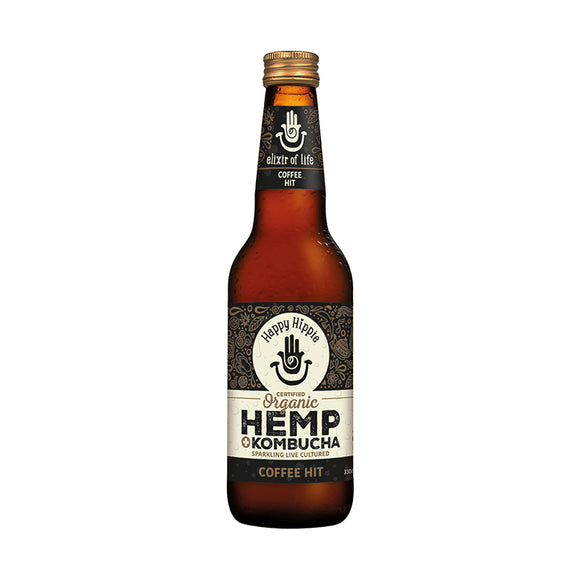 Wild One Organic Happy Hippie Hemp Kombucha Coffee Hit 330ml Boxes of 12