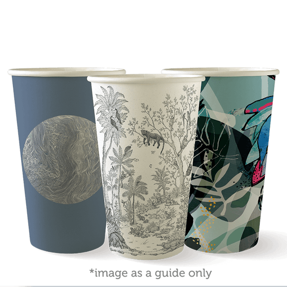 ***ALL NEW LOW PRICE*** BioPak 510ml / 16oz (90mm) Art Series Single Wall BioCup