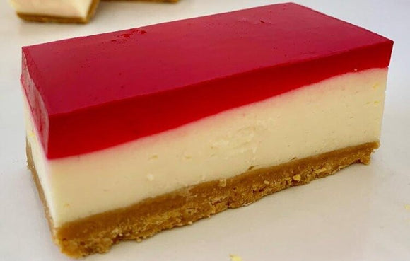 Cakes By Sweethearts Raspberry Jelly Cheesecake Slice Box of 10