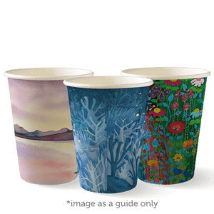 BioPak 390ml / 12oz (90mm) Art Series Single Wall BioCup