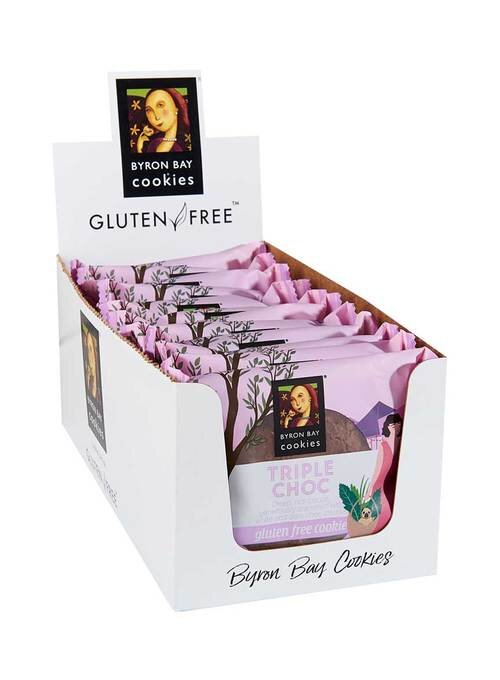 Byron Bay Gluten Free Triple Choc Fudge Cookies Individually Wrapped Box of 12