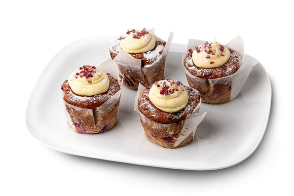 Little Secrets Bakehouse Gluten Free Raspberry & White Choc Muffin Box of 6