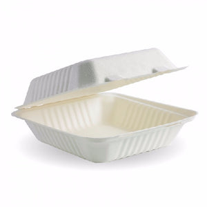 ***ALL NEW LOW PRICE*** 8" White BioCane Clamshell